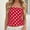 Wine strapless polka dot top a1, variant on Yrmaups Strapless Polka Dot Tank Top for Women, Casual Boho Slim Crop Top, Stretchy Basic Tee for Party Vacation Beach Daily Wear, Blue XL