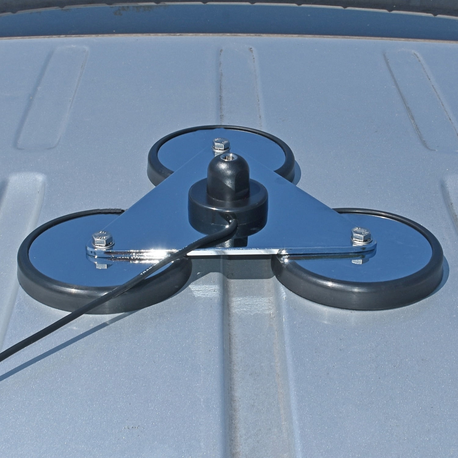 Tram 270 Super-Strong 12-3/4 In. Tri-Magnet CB Antenna Mount with 5-In. Magnets with Rubber Boots, 18-Ft. RG58 Tinned Copper Braid 95% Shield Cable 270