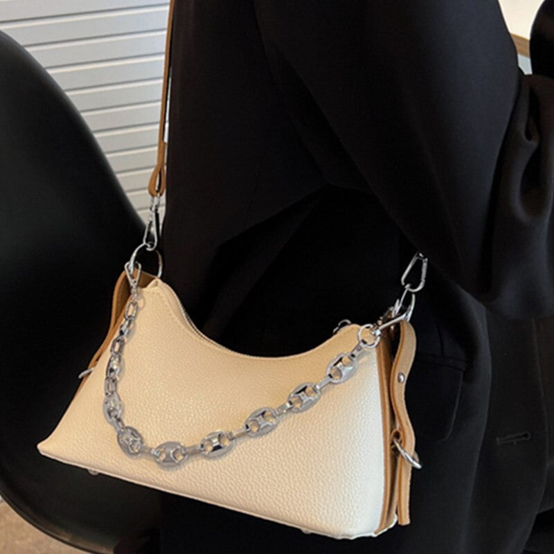 CoCopeaunts Metal Lock Shoulder Bags for Women Luxury Pu Leather Crossbody  Bag Small Flap Messenger Bag Ladys Casual Brand Designer Handbags