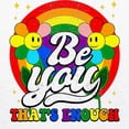 thumbnail image 3 of CafePress - Be You Pride Lgbtq Gay Lgbt Ally Rainbow Retro Vi Men's Ringer T Shirt - 100% Cotton Ringed T-Shirt, 3 of 4