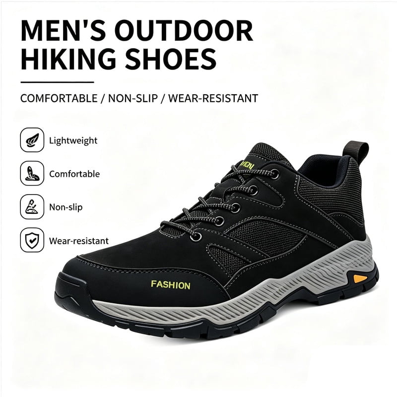 CHICVOMEY Comfortable Sneaker Men Lightweight Breathable Hiking Shoes Versatile Casual Athletic Shoes Ideal for Walking Hiking & Travel