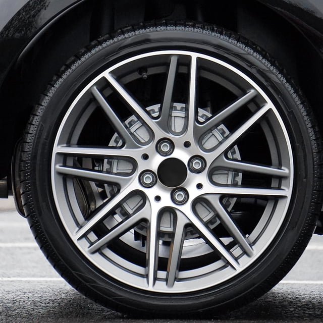 BESTYASH 2Ud Wheel Center Hub Covers Para Vehículo Color Negro Con Ajuste Y Duradero