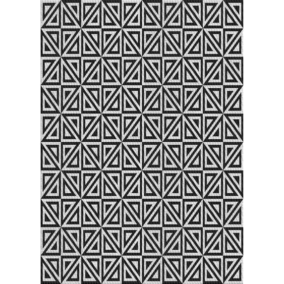 Ahgly Company Machine Washable Indoor Rectangle Transitional Light Gray Area Rugs, 7' x 10'