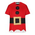 thumbnail image 3 of Men's Elf and Santa Claus Costume T-Shirts, Funny Christmas Sweatshirt Short Sleeve Pullover Crewneck Sweatshirts Xmas T Shirt Novelty Santa Printed Graphic Tee Funny Christmas Jumper, 3 of 5