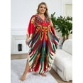 thumbnail image 2 of Edolynsa Caftans for Women Plus Size Swimwear Kaftan Cover up Maxi Beach Dresses Older Women Summer Outfits, 2 of 10