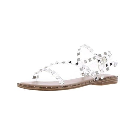 

Madden Girl Womens Flight Open Toe Studded Flat Sandals 8 Medium (B M)