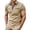 Beige, variant on Classic Short Sleeve Pocket T Shirt With Collar Comfortable Casual Top For Everyday Wear