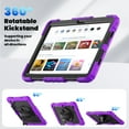 thumbnail image 5 of For Lenovo Tab M11/K11 LTE 2024 Case 11 inch, 360 Rotating Shockproof Cover with Stand, Screen Protector, Shoulder Strap (TB330FU/TB330XU/TB331FC), Purple, 5 of 7