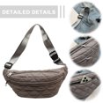thumbnail image 5 of BLEEUS Women Bag Quilted Waist Bag Fashion Chest Bag Stylish Waist Pack For Women Chest Bag, 5 of 10