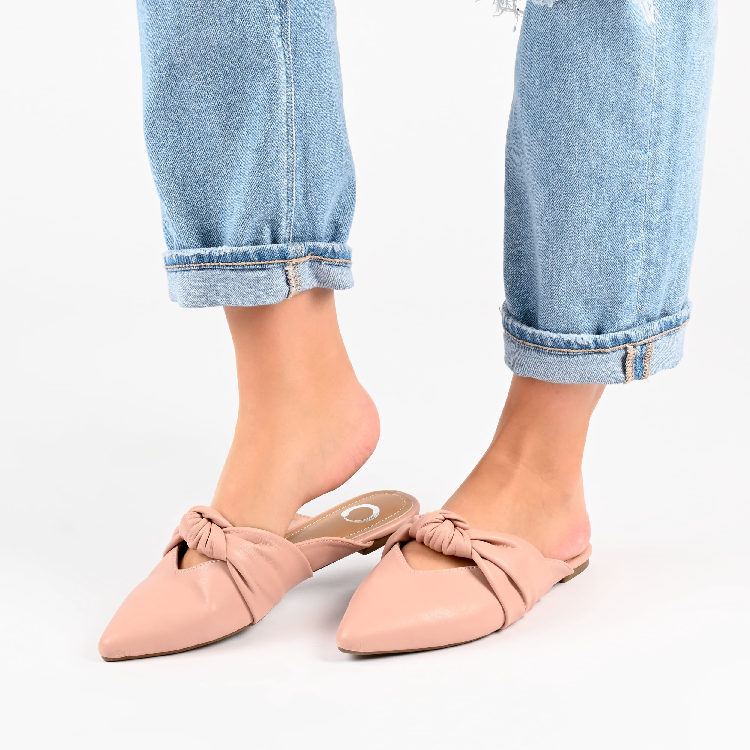 Journee Collection Womens Salinn Tru Comfort Foam Mules Slip On Pointed Toe Flats