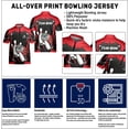 thumbnail image 6 of Custom Bowling Jersey for Men & Women - Style Shirts for Team (Red, XL), 6 of 7