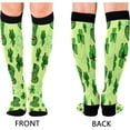 thumbnail image 2 of GZHJMY 1 Pair St. Patrick's Day Clover Compression Socks for Women Men, Knee High Stockings for Athletic Sports,Running,Travel, 2 of 7