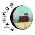 thumbnail image 4 of Yiaed Elehpant And A Giraffe Looking At The Sea Print Print Tire Wheel Cover, tire covers for trailers,rv wheel covers,rv tire covers, camper tire covers,tire covers for cars-14 inch, 4 of 6