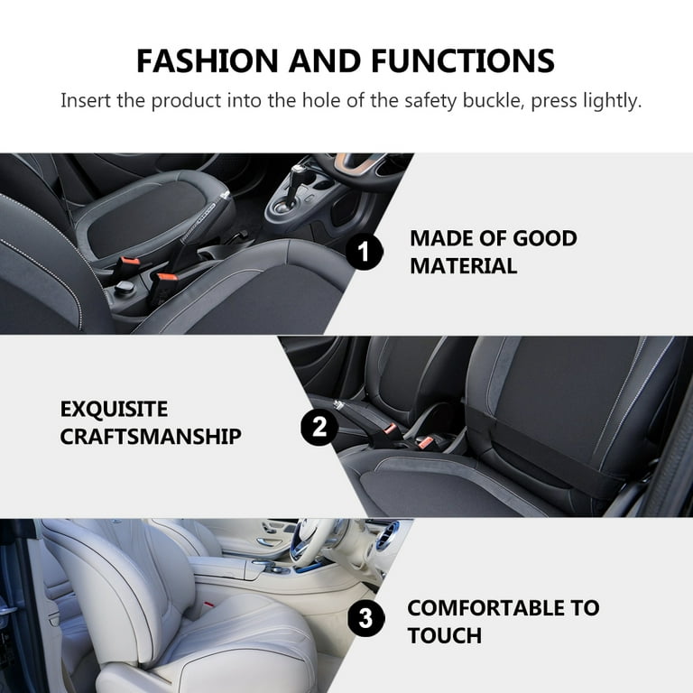 2pcs Car Seat Belt Clip Seat Belt Buckle Safe Auto Seat Belts Clip (Black)  