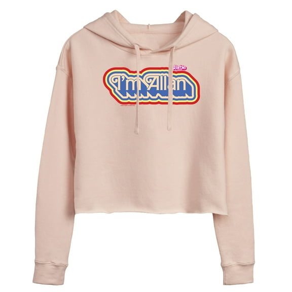 Barbie The Movie - I'm Allen - Juniors Cropped Pullover Hoodie