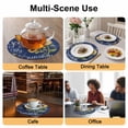 thumbnail image 2 of You Are My Sunshine Round 13 Inch Placemats Set of 8, Yellow Sunflowers Cute Bees Heart Blue HeatResistant Non Slip Place Mats for Dining Table, Wipeable Braided Kitchen Table Mats for Housewarming, 2 of 9