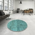 thumbnail image 4 of Ahgly Company Machine Washable Indoor Rectangle Transitional Medium Turquoise Green Area Rugs, 7' x 9', 4 of 7