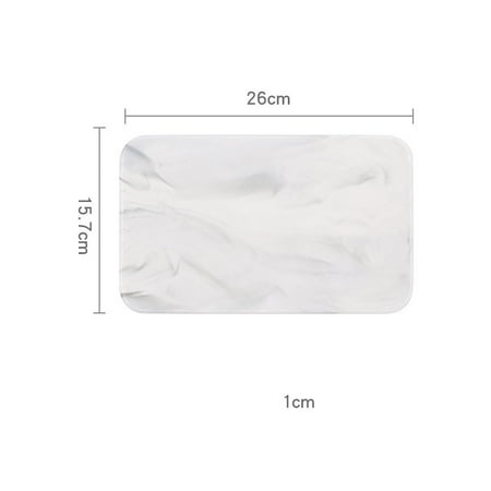 

Nordic simple marbled ceramic tray White 10inch
