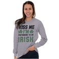 thumbnail image 4 of Funny Kiss Me I'm Irish St Patricks Long Sleeve TShirt Men Women Brisco Brands X, 4 of 6