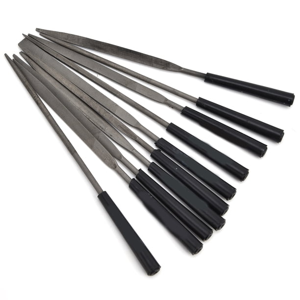 Juego De Limas Para Joyería, Mini Limas De Aguja, Varios Tipos, Acero Al Carbono Y De Diamante, Superficie Recubierta De Titanio Para Alisar Módulos De Metal