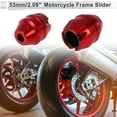 thumbnail image 2 of 16mm Motorcycle Slider Frame Aluminum Alloy Wheel Fairing Protection Crash Pad Protector Guard 53mm 63mm Red 2 Pcs, 2 of 7