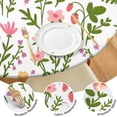 thumbnail image 4 of Pioneer Flower Floral Print Pattern Round Fitted Tablecloth with Elastic Edge,Dining Table Cover Waterproof,Outdoor Round Tablecloth for Camping,Dining,Indoor and Outdoor, 4 of 7