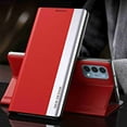 thumbnail image 3 of TECH CIRCLE OnePlus Nord N200 5G Case, Ultra-Thin Slim Premium Leather Luxury Business Shockproof Bumper Full Body Protective Magnetic Kickstand Cover for OnePlus Nord N200 5G 6.49 inch, Red, 3 of 6