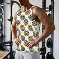 thumbnail image 5 of Pofeuu plaid Pumpkin Daisy Print Men's Workout Tank Tops Sleeveless Muscle Gym Shirt Quick Dry-4X-Large, 5 of 7