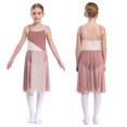 thumbnail image 3 of Oyolan Robe de Danse Sans Manches en Maille Transparente pour Filles, Justaucorps de Danse Moderne, Vêtements de Performance, Marron Clair 10, 3 of 7