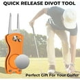 thumbnail image 5 of Golf Divot Tool with Magnetic Ball Marker, Divot Repair Tool, Foldable Fork - Fix Divots, Clean Clubs and Cleats, U Shape Bottom Club Holder, Orange, 5 of 9