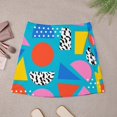 thumbnail image 3 of Mini Skirt for women Memphis Retro A-line Skirt Geometric Colorful Aesthetic Casual Skirts Woman Cut, 3 of 7
