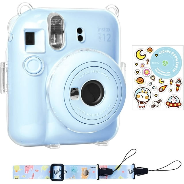Clear Case for Fuji Instax Mini 12/Polaroid Mini 12, Case for Fujifilm Instax Mini 12 Instant Camera with Back