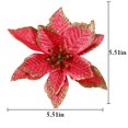 thumbnail image 6 of 24PCS 5.91" Wreaths Decor, Peaoy Glitter Artificial Flowers Wedding Christmas Flowers Xmas Tree Ornaments Party Home Accessories Supplies Decorations, 6 of 8