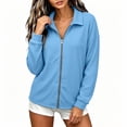 thumbnail image 4 of Enjoytime Lightweight Jacket Women Collared Long Sleeve Zip Up Knit Jackets Fall Plus Size Fashion Work Casual Outerwear 2026, 4 of 5