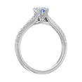 thumbnail image 2 of 0.55 Carat Prong Set Solitaire Diamond Engagement Ring Band in 14K White Gold (Ring Size 6.75), 2 of 5