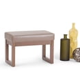 thumbnail image 6 of Simpli Home Milltown 27 inch Wide Solid Wood Contemporary Footstool Small Ottoman Bench in Ash Blonde, 6 of 8