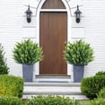thumbnail image 1 of Set of 4-25-pulgada artificial cedar topiary trees con ground spike para indoor y outdoor use, 1 of 7