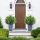 thumbnail image 3 of Qinaqin 25-inch Artificial Cedar Topiary Trees con Ground Spike Set de 2 para Indoor y Outdoor Use, 3 of 7