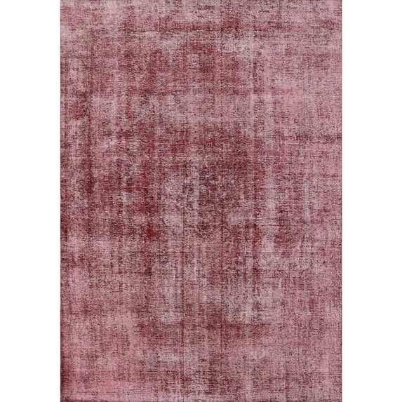 Ahgly Company Machine Washable Indoor Rectangle Industrial Modern LightCoral Pink Area Rugs, 5' x 7'