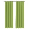 Jordan Manufacturing 54" x 96" Kiwi Green Solid Grommet Semi-sheer Outdoor Curtain Panel