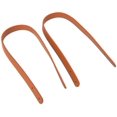 thumbnail image 2 of HUGFEGWE Genuine Leather Handbag Handle Straps - 2Pcs DIY Handbag Parts with 8 Set Bronze Rivets for Crafting Stylish Handbags and Purses(orange) CJ25311-7069, 2 of 9