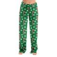 thumbnail image 4 of WTOBBY Women's Winter Plaid Pants Full Length Long Trousers with Christmas Print for Sports and Casual Wear in Cold Seasons,Dark Green L, 4 of 6