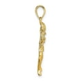 thumbnail image 2 of 14k Yellow Gold Polished Texture Finish Large Size3-D Virgo Zodiac Charm Pendant, 2 of 4