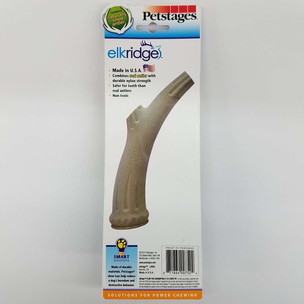Petstages Elkridge Durable Antler Dog Chew Toys, Large