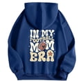 thumbnail image 3 of In My Football Mom Era Hoodies for Women Fall Winter Long Sleeve Graphic Hooded Sweatshirt with Pockets Pullover Tops, 3 of 5