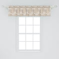 thumbnail image 2 of Geometric Window Valance, Nude Tones Soft Color Maze Like Ornament with Art Deco Inspirations, Curtain Valance for Kitchen Bedroom with Rod Pocket, 54" X 18", Warm Taupe Pale Sepia, by Ambesonne, 2 of 2