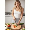 thumbnail image 4 of Product classification Round Wood Cutting Board Chopping Board With Juice Multipurpose Serving Board For Charcuterie Pizza Meat Bread & Vegetables Non Base, 4 of 7