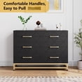 thumbnail image 5 of 2025 New Dresser for Bedroom, Wood Dressers & Chests of Drawers, 6 Drawer Dresser, Morden Dresser for Closet, TV Stand, Storage Cabinet, Entryway, Hallway, 5 of 6