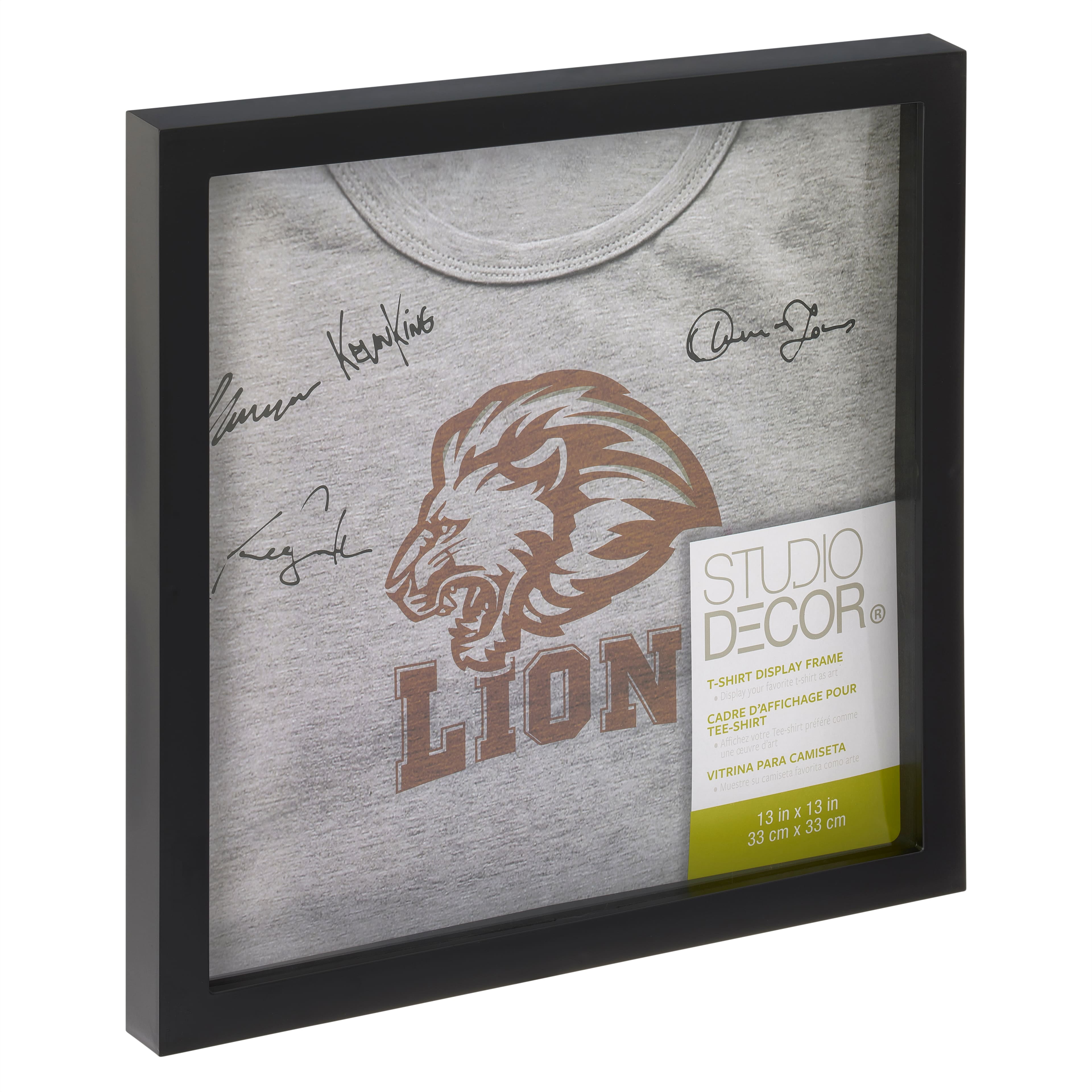 T-Shirt Display Frame by Studio Decor - Display Case for Shirts - Jerseys - Memorabilia - Black - Bulk 12 Pack