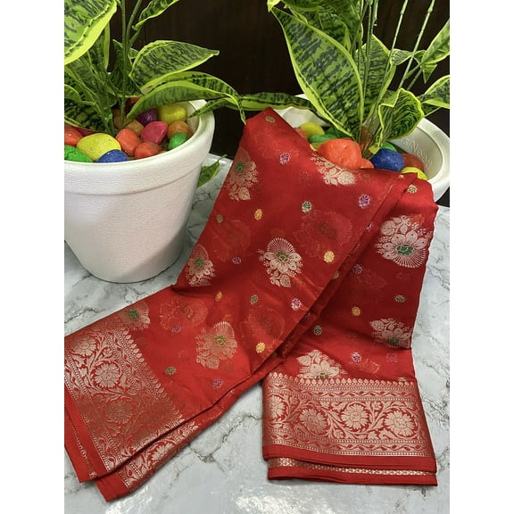 Banarsi Semi Georgget fancy saree